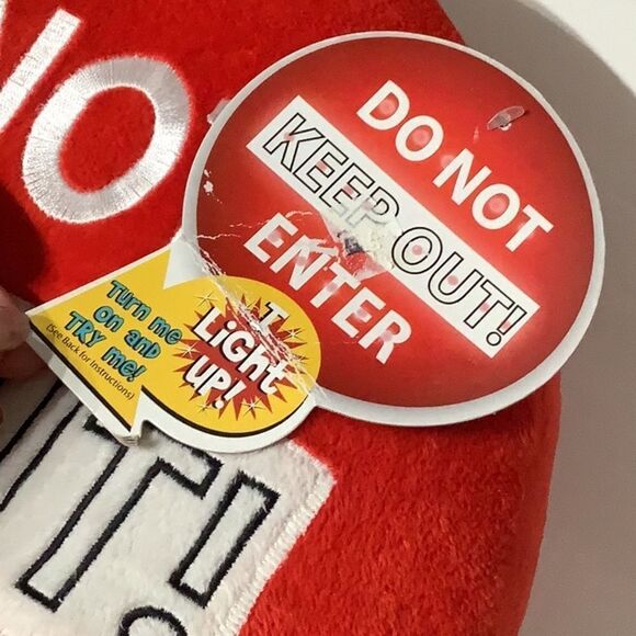 Simple Home NWT - Light Up Pillow 14” dia - do not enter  KEEP OUT - sof… - Picture 6 of 9